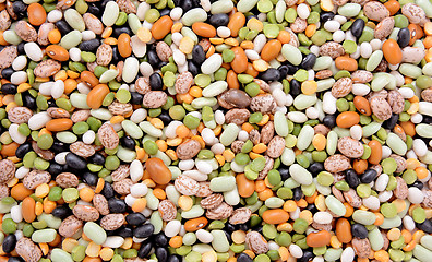 Image showing Mixed dried beans abstract background texture