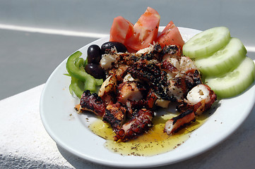 Image showing grilled octopus