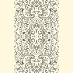 Image showing Lace fabric seamless border with abstract ornament