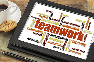 Image showing teamwork word cloud