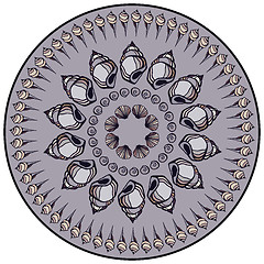 Image showing Mandala made of Seashells.