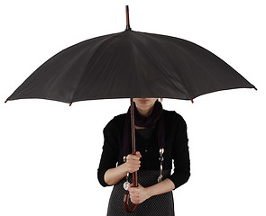 Image showing Woman with umbrella