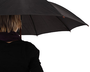 Image showing Woman with umbrella