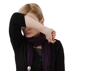 Image showing Depressed young woman