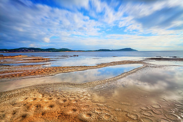 Image showing Water reflections at Terrigal Haven, NSW Australia 