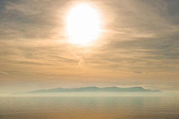 Image showing Scenic sunset at the ocean