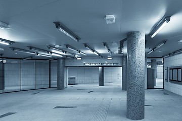 Image showing Large underground interior in a city