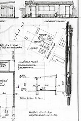 Image showing Construction plans with accessories