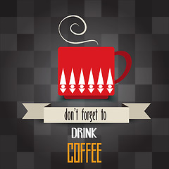 Image showing coffee cup poster with message