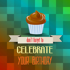 Image showing birthday cupcake with message