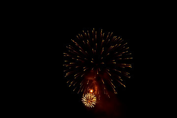 Image showing Fireworks in the night sky