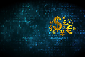 Image showing Marketing concept: Finance Symbol on digital background