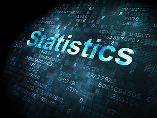 Image showing Finance concept: Statistics on digital background