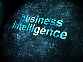 Image showing Business concept: Business Intelligence on digital background