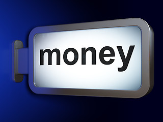 Image showing Finance concept: Money on billboard background