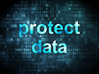 Image showing Safety concept: Protect Data on digital background