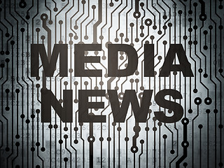 Image showing News concept: circuit board with Media News