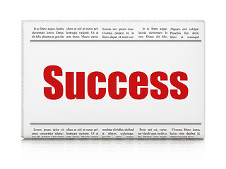 Image showing Finance concept: newspaper headline Success