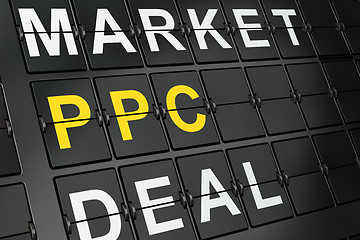 Image showing Business concept: PPC on airport board background