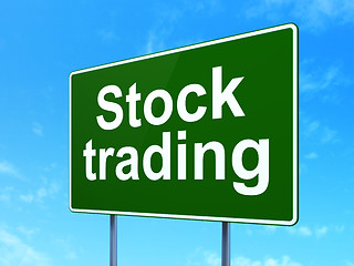Image showing Business concept: Stock Trading on road sign background