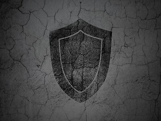 Image showing Safety concept: Shield on grunge wall background