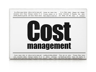 Image showing Business concept: newspaper headline Cost Management