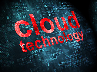 Image showing Cloud networking concept: Cloud Technology on digital background