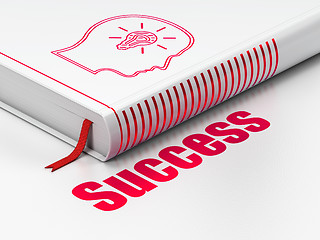 Image showing Finance concept: book Head With Lightbulb, Success on white background