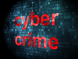 Image showing Protection concept: Cyber Crime on digital background