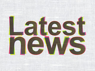 Image showing News concept: Latest News on fabric texture background