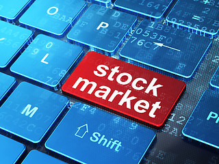 Image showing Finance concept: Stock Market on computer keyboard background