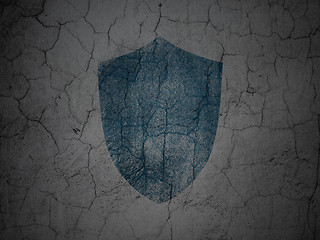 Image showing Safety concept: Shield on grunge wall background