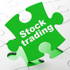 Image showing Finance concept: Stock Trading on puzzle background