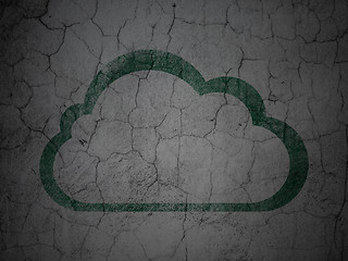 Image showing Cloud computing concept: Cloud on grunge wall background