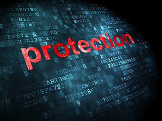Image showing Security concept: Protection on digital background