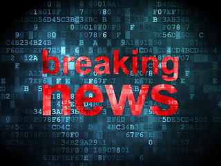 Image showing News concept: Breaking News on digital background