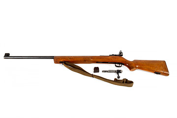 Image showing old bolt action rifle isolated