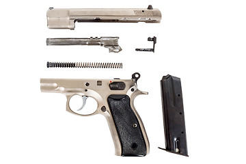 Image showing disassembled Semi-automatic gun