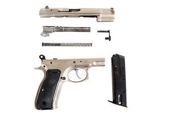 Image showing disassembled Semi-automatic gun