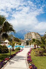 Image showing exterior in luxury five stars hotel resort