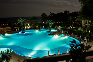 Image showing pool at night