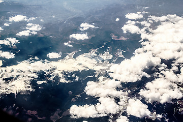 Image showing view of the mountains from the plane