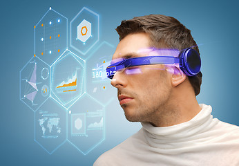 Image showing handsome man with futuristic glasses