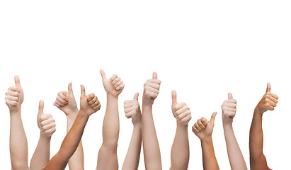 Image showing human hands showing thumbs up