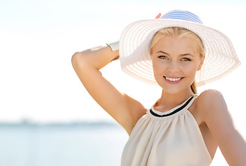 Image showing beautiful woman enjoying summer outdoors