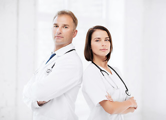Image showing two doctors with stethoscopes
