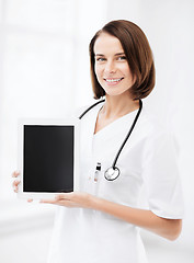 Image showing female doctor with tablet pc