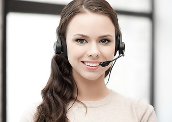 Image showing friendly female helpline operator