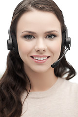 Image showing friendly female helpline operator