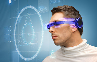 Image showing handsome man with futuristic glasses